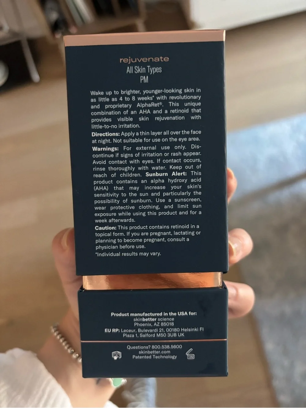 skinbetter science AlphaRet Overnight Cream - Navy/Rose Gold